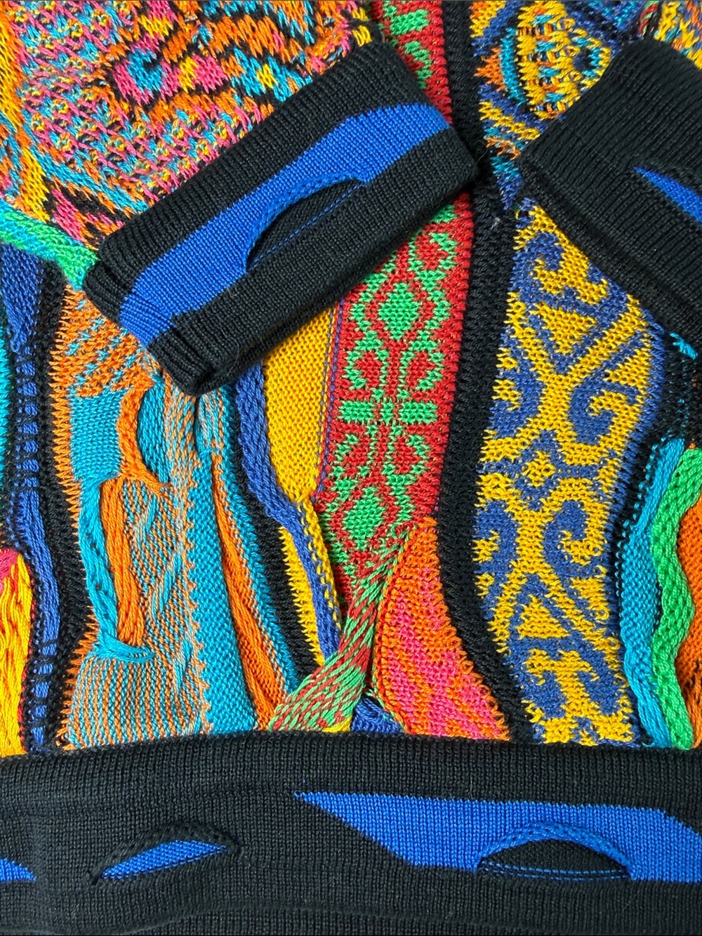 COOGI sweater vintage 90’s hip hop cotton multicolor like new size medium - Picture 5 of 9